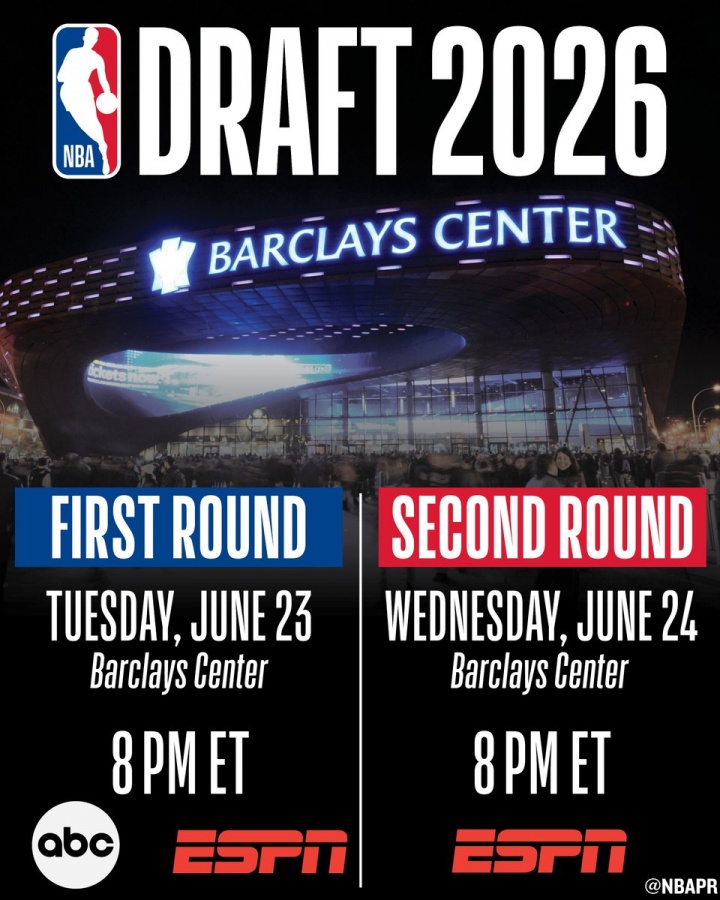 网页版登录入口-超级大年来了！26年NBA选秀大会定档：6月24日首轮 25日次轮
